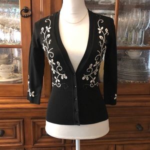 Cache embroidered cardigan